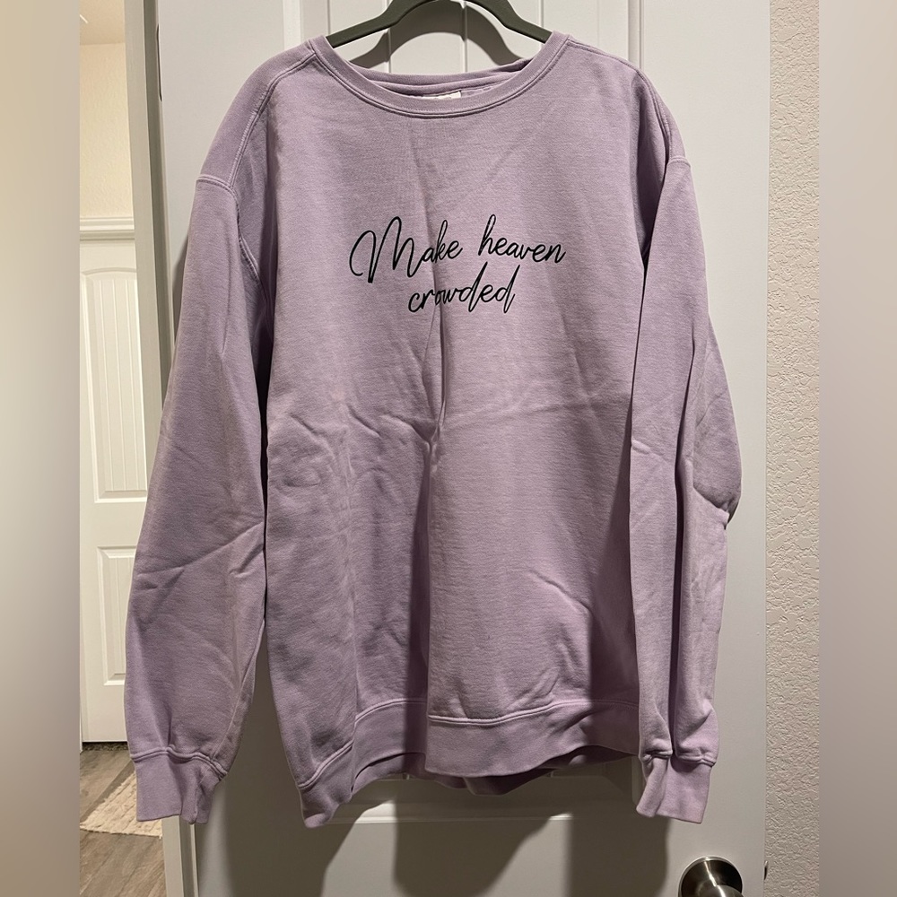Comfort Colors Large Make Heaven Crowded Sweater